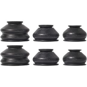 6PCs Universal Ball Joint Rubber Dust Boot Cover Track Tie Turn Rods Ends Set Car Suspension Steering Parts Accessories