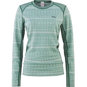 Kari Traa Maud Women's Long Sleeve Base Layer, Merino/Modal Blend Midweight Crew for Women