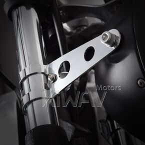 KiWAV Headlight Mount Brackets Fork Ears Chrome for Motorcycle Bobber Chopper Cafe Racer adjustable 30-38mm