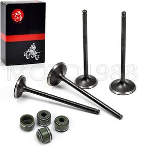 MOTO1988 Cylinder Head Intake Valve Exhaust Valve Kit for Honda Sportrax 400 TRX400EX 1999-2008 TRX400X 2009-2014 Dirt Bike XR400 OEM 14711-KCY-670 14721-KCY-670