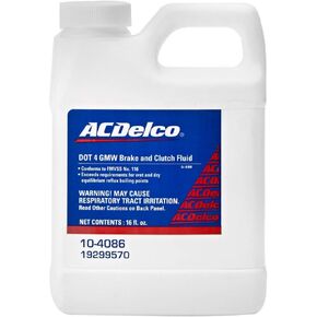 ACDelco 798696 GM Original Equipment 10-4086 DOT 4 Hydraulic Brake and Clutch Fluid - 16 oz