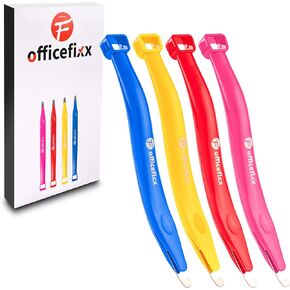 Staple Remover Tool 6Pcs, Staple Remover Stick with Magnetic Pickup in Hanging Loop, Sturdy Ergonomic Handle for a Non-Slip Grip Staple Puller for Office, School & Home Supplies