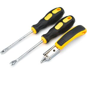 Staple Remover for Upholstery and Construction Heavy Duty Tack Puller, Industrial Upholstery Tool for Home Improvement, Furniture, Floor, Carpet, Carton (3 in 1 Kit)