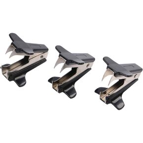 Eagle Staple Remover, Staple Puller, Extra Wide Finger Grip, Steel Jaws, Pack of 3, Black