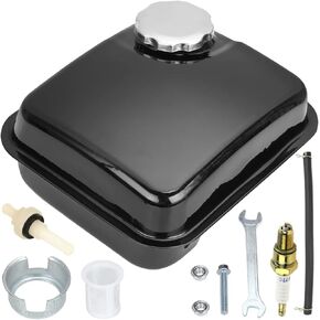 YOXUFA Upgraded Gas Fuel Tank with Fuel Gauge for Predator 212 Hemi Ghost 224cc Engine Coleman CT200U CT200U-EX BT200X KT196 Baja Warrior MB200 196cc 200cc Mini Bike Go Kart GX160 GX200 Parts