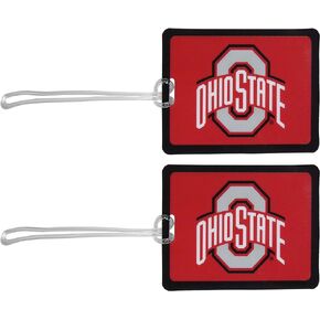 NCAA Ohio State Buckeyes Vinyl Luggage Tag, 2pk, Red