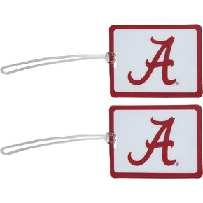 NCAA Alabama Crimson Tide Vinyl Luggage Tag, 2pk, Maroon