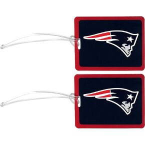 NFL New England Patriots Vinyl Luggage Tag, 2pk, Blue