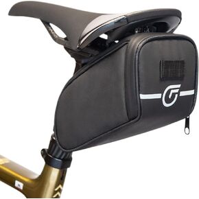Cycle Factor Waterproof Bike Saddlebag Big Kahuna Under Seat Pouch for Mountain, Beach or Road Bikes - Fits Mobile Phones, Reflective Lining, Interior Pocket, Velcro Straps, High Shear Resistance