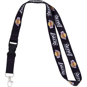 Desert Cactus LA Lakers Lanyard Keychain Detachable NBA Breakaway Snap Buckle National Basketball Association Car Keys ID Badge Holder Los Angeles (Lanyard 3)