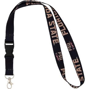 Desert Cactus Florida State University Seminoles FSU Car Keys ID Badge Holder Lanyard Keychain Detachable Breakaway Snap Buckle (Black) in Saudi Arabia