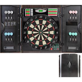 Arachnid Titanium 5400 Electronic Dartboard and Cabinet, Black