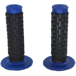 2pcs 7/8" Universal Motorcycle Hand Bar Grips Pillow Grip Anti-Slip Rubber Racing Grip for Dirt Bike Motocross YZ125 YZ250 YZ426F 450F （Blue）