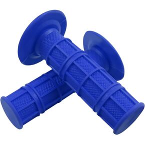 Worldmotop Motorcycle Handlebar Grips Non-Slip Soft Rubber Motorcycle Grips Handlebar with 7/8" 22mm 24mm Replacement for All Off Road ATV Dirt Bike, Bike Handle Grips (Blue)