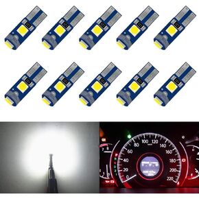 BlyilyB 20-Pack Red T5 17 18 27 37 58 70 73 74 79 85 86 2721 LED Bulbs 3030 Chips LED Lamp for Map,Dashboard,Instrument panel,Dome,Gauge light Bulbs