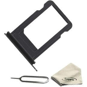 Ewparts Replacement Part for Iphone X Sim Card Tray Black Sim Card Trat Slot for iphone X SIM Tray Black with Opening Tools