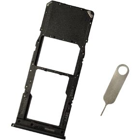A12 Single SIM Card Tray Slot Replacement Holder Parts for Samsung Galaxy A12 6.5 Inch SM-A125F A125 A125F A125M A125G 2020 (Black)