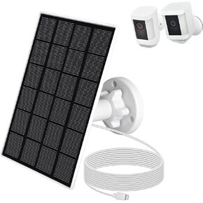 Solar Panel for Ring Camera, Solar Panel Charger for Spotlight Cam Plus/Pro (Battery), 5V 3.5W Solar Panel with 10ft. Charging Cable, 2 Pack, Camera Not Included