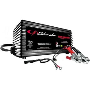 Schumacher Electric SC1355 Fully Automatic Battery Maintainer for Motorcycle, Power Sport, Car, and Boat Batteries, 1.5 Amps, 6 Volt, 12 Volt, Black, 1 Unit