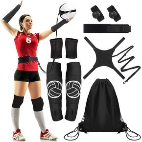 Sosation 5 Set Volleyball Training Equipment Aid Volleyball Gear Volleyball Knee Pads and Arm Sleeves Volleyball Spike Serving Trainer Accessories Volleyball Gifts for Teen Girls Women