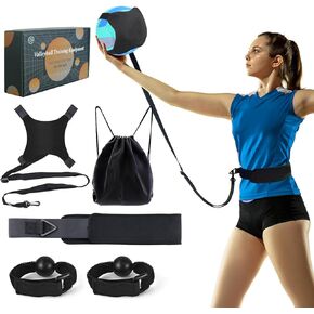 Volleyball Training Equipment Aid, Elastic Self-Training Volleyball Resistance Band with Hand Strap for Practicing Serving, Spiking, Arm Swing Passing for Beginners & Pro as Gift