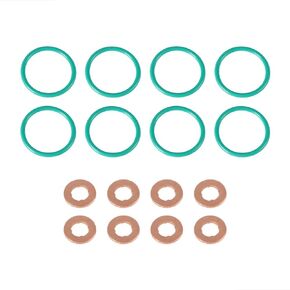HIMARKLIF Fuel Injector O-Ring Seal with Gasket Compatible with Chevy/Chevrolet Express Silverado Cadillac Escalade/GMC Savana Sierra 2004.5-2010 Duramax LLY LBZ LMM Replace#: 97327722 94013303
