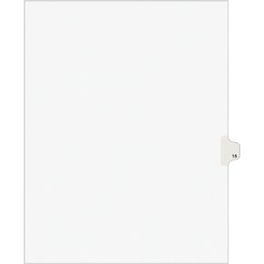 Avery Individual Legal Exhibit Dividers, Avery Style, 15, Side Tab, 8.5 x 11 Inches, Pack of 25 (11925)