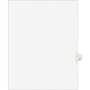 Avery Legal Dividers, Premium Individual Tab Titles, Letter Size, Side Tabs, 17, Pack of 25 (01017)
