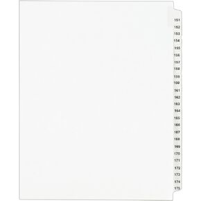 Avery Legal Dividers, Standard Collated Sets, 151-175 Tab Set (01336)