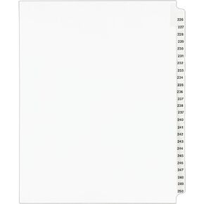 Avery Legal Dividers, Standard Collated Sets, Letter Size, Side Tabs, 226-250 (01339)