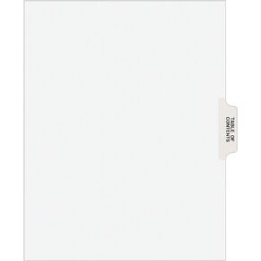 Avery Individual Legal Dividers, Table of Contents, 25 Dividers (11910)