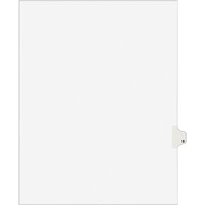 Avery Legal Dividers, Premium Individual Tab Titles, Letter Size, Side Tabs, 18, Pack of 25 (01018)