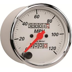 Auto Meter 1396 Arctic White Mechanical Speedometer, 3.125 in.