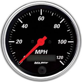 AUTO METER 1480 Designer Black Electric Programmable Speedometer,3.375 in.