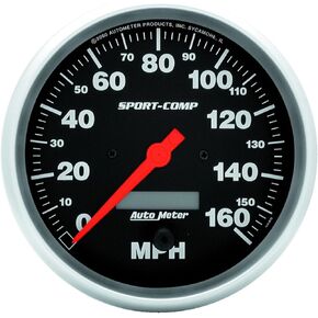 Auto Meter 3989 Sport-Comp Electric Programmable Speedometer,5.000 in.