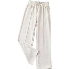 RoseSeek Girl's Jogger Swearpants High Elastic Waist Pants Casual Baggy Wide Leg Swearpants with Pocket