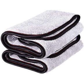 Griot's Garage 55586 PFM Terry Weave Towel, 16" x 16", Grey (Set of 2)