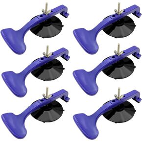ZKTOOL 6PC Suction Cup Clamp Set, Class Clamps Kit for Car Convertible Glass Windshield Top Repair Gluing,With Sponge Pad