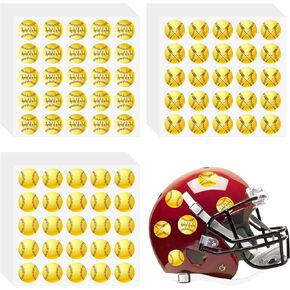 300 Pieces Baseball Softball Helmet Award Decals Vinyl Sports Softball Stickers Self Adhesive Gold Helmet Stickers and Decals Baseball Accessories for Batting Softball Hockey Helmet, 3 Styles