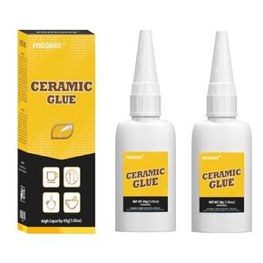 Ceramic Glue - 30g Ceramic Glue for Porcelain and Pottery Repair, Strong Bond, Instant Super Glue for Tile, Glass, Plastic, Metal, Stone, Rubber, DIY Craft, More