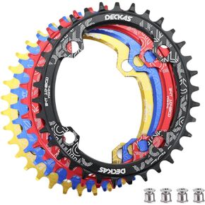 DJC Bike Chainring 104mm BCD Round/Oval MTB 104BCD 30T to 52T 7/8/9/10/11/12 Speed Narrow Wide Tooth Aluminum 7075 Super Lightweight 30T 32T 34T 36T 38T 40 42 DH XC Trail Fat Bike Ebike