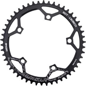 DJC Bike Chainring 130BCD 40T to 58T Round Chainwheel Narrow Wide Tooth Lightweight for 7 8 9 10 11 12 Speed Road Bike Folding Bike