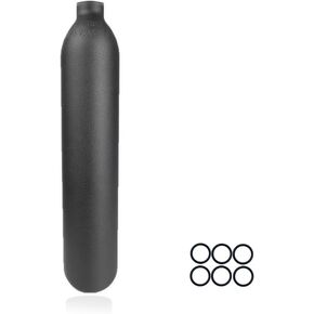 4500Psi Aluminum Air Bottle, 30 Mpa Explosion-Proof Aeronautic PCP Cylinder, M18 * 1.5 Refillable High Pressure Tank for PCP Scuba Game(Empty Tank)