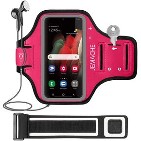 Galaxy S24 Ultra, S23 Ultra, S22 Ultra, S21 Ultra Armband, JEMACHE Gym Workouts Running Arm Band for Samsung Galaxy S20/S21/S22/S23/S24 Ultra 5G (Black)