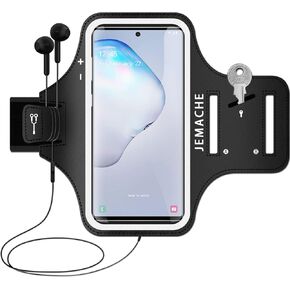 Galaxy S24 Ultra, S23 Ultra, S22 Ultra Armband, JEMACHE Gym Workouts Running Phone Arm Band for Samsung Galaxy S21/S22/S23/S24 Ultra (5G), Note 20 Fits Otterbox Defender Case