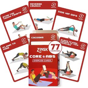 Abs and Core Exercise Cards – 75+ Workout Cards to Help Build Core Strength, Stability, Outdoor, Work from Home Fitness Workout