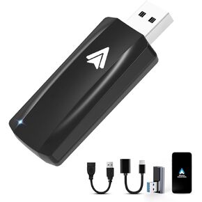 Android Auto Wireless Adapter for OEM Factory Wired Android Auto Dongle Cars Model 2017+ & Android 11+, 3 Adapter, U2A-AIR Black in Kuwait
