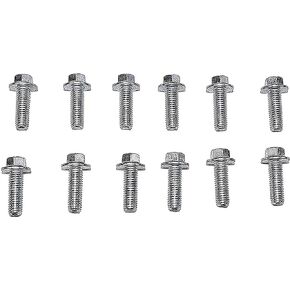 A-Team Performance - Hex Flange Bolts LS Exhaust Flange Manifold Header Zinc Plated - Compatible with GM Chevrolet Chevy LS1 LS3 LS2 LSX LT Engines 551696 Bolt Kit Only Silver