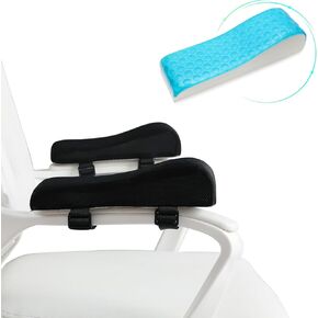 Office Chair Armrest Covers, Ergonomic Chair Armrest Pads, Cooling Gel Cushions Office Chair Arm Covers, Pressure Relief Office Chair Arm Pads, Arm Rest Cushioning for Office Chair with Memory Foam