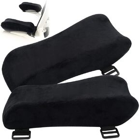 Ergonomic Office Chair Arm Pads, Memory Foam Armrest Pads for Office Chair Gaming Chair Arm Rest Covers for Desk Chair, Armrest Cushions for Elbow Pressure Relief (Set of 2)